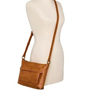 Universal Thread Zip-Closure Crossbody Bag Target Brown Leather Purse Boho Cute
